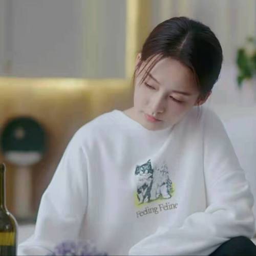 爱上特种兵李沁同款衣服女秋冬新款卫衣宽松套头印花加绒圆领上衣