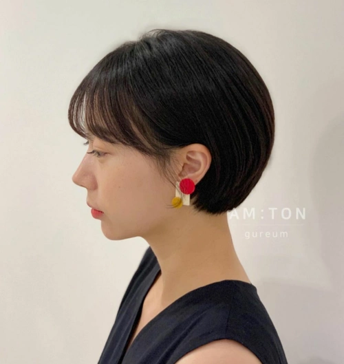 圆弧短发发型图片甜美温柔堪比瘦脸神器