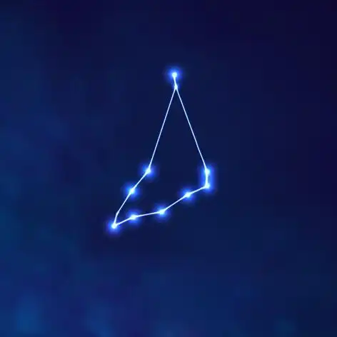 摩羯座好看发光的星座连线图