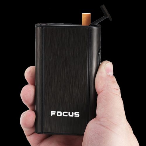focus焦点自动弹烟烟盒子超薄个性烟盒创意10支装金属防压烟盒