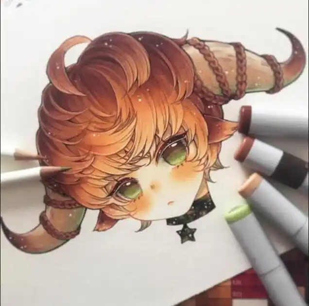 十二星座q版萌图简笔画教你用马克笔画12星座