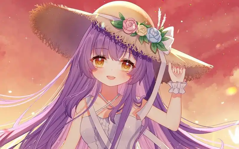 【动态壁纸/客单展示】「晚霞中的紫发少女」