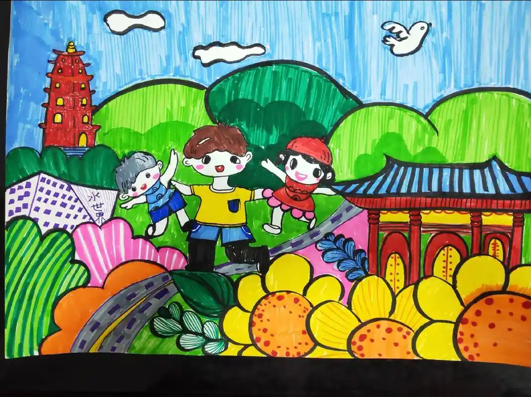 奇台县一至三年级学生部分参赛作品展播.