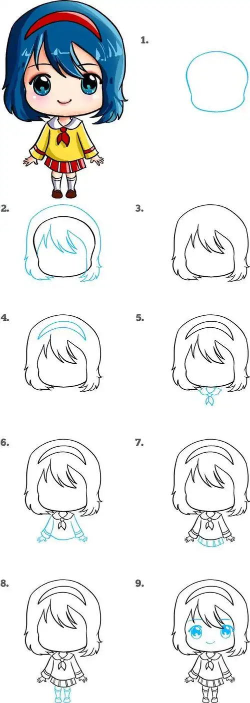 画人物教程女生动漫 动漫人物画画教程女生