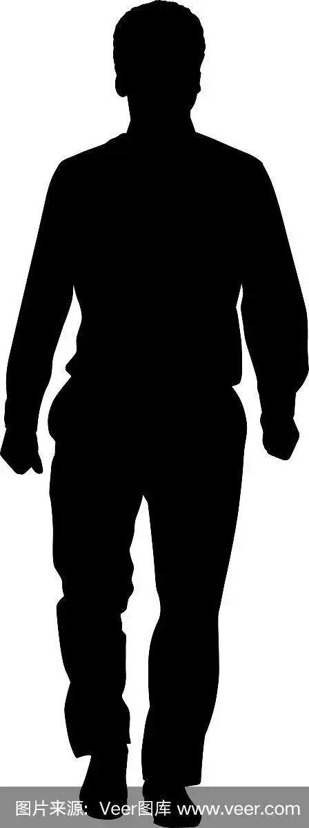 矢量插图.行人的剪影