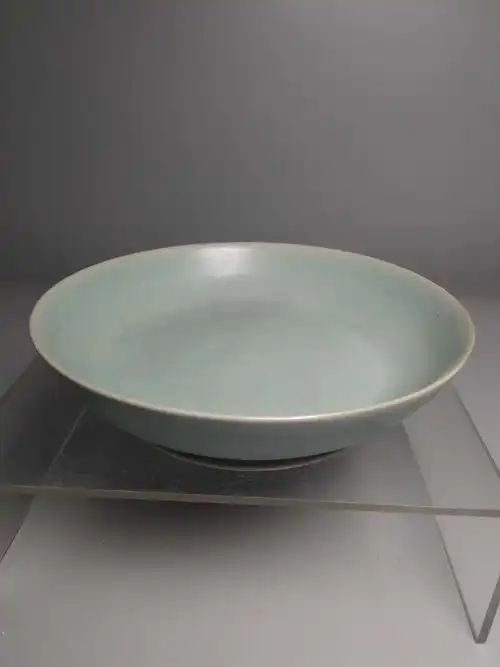 北宋汝窑系青天釉水洗真品造型优美工艺精湛技法细赋传世施釉莹润包浆