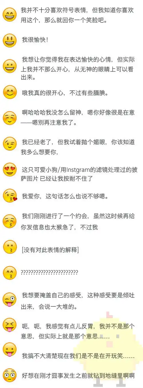 emoji58个符号表情的含义解读