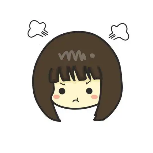 开心,生气的模样,画师豆包兔兔兔短发女生头像