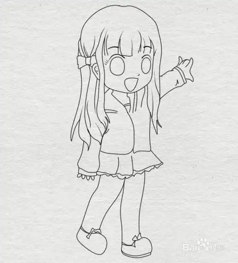 q版可爱小人简笔画女生