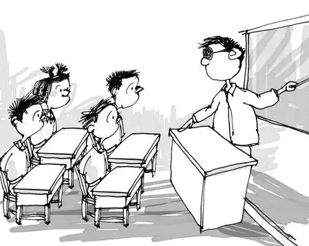 学生安静上课的简笔画