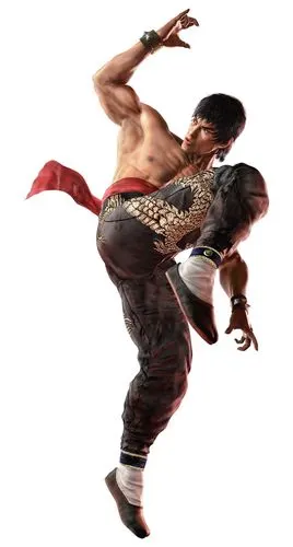 这图应该是《铁拳》里law的造型,没办法这游戏太老了,资源不好找