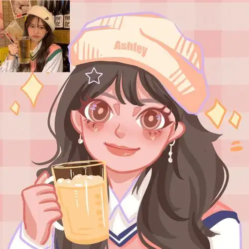 美女照片如何转换卡通头像过程图片