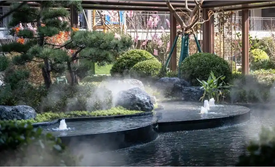 泗阳新城吾悦华府公园里,原来小区水景还有这些作用,涨姿势了