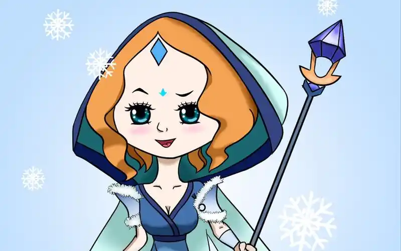 dota2英雄手绘一一冰女