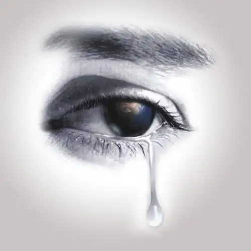 流泪的一只眼