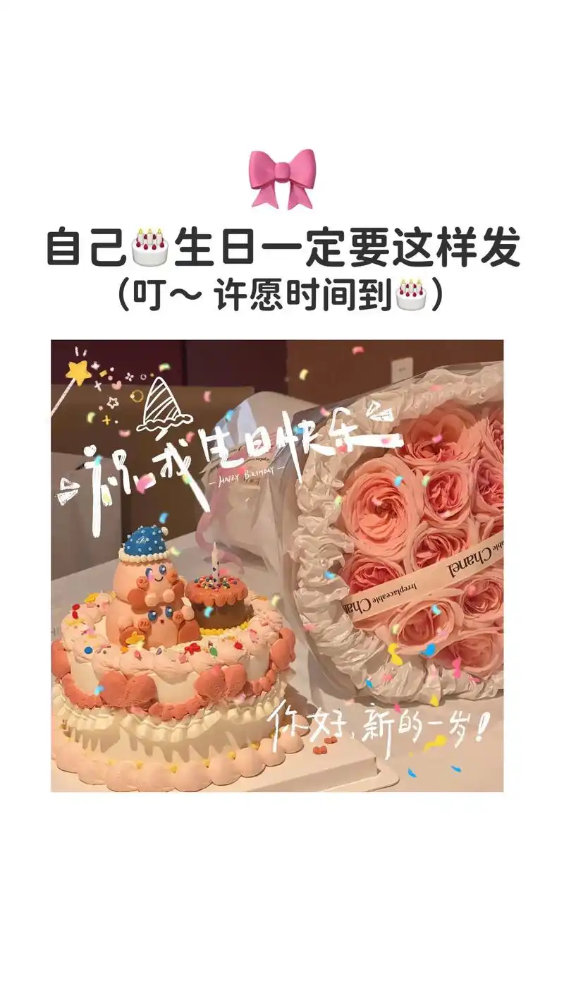 【祝自己生日快乐文案图片】生日拍照文案.