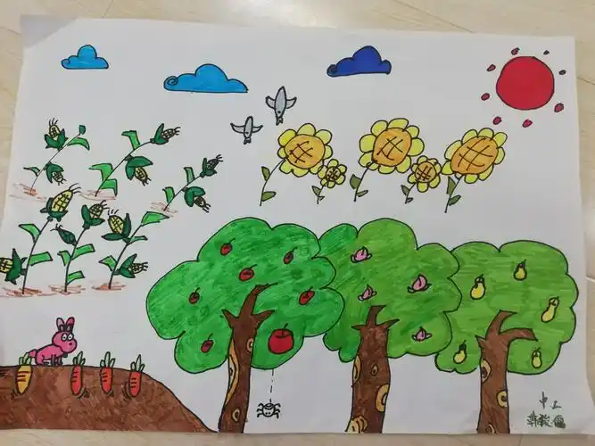 亲子绘画"美丽的秋天"优秀作品展————二实小教育集团钢山校区幼儿