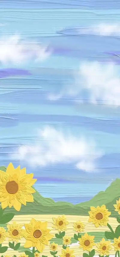 壁纸油画小清新少女可爱ins