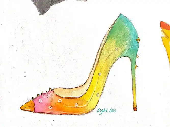 高跟鞋设计手绘图