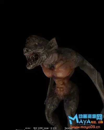 原创变异蝙蝠龙变异蝙蝠怪兽maya模型下载!