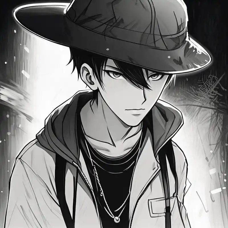 男生黑白线稿头像,简洁又高级90