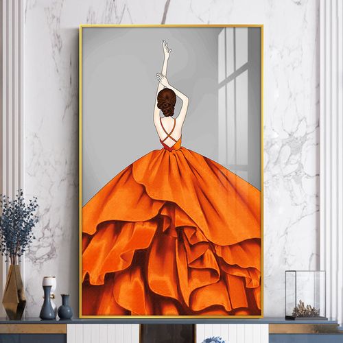 纯手工十字绣成品芳华女孩背影唯美人物画客厅玄关新款人工绣好的