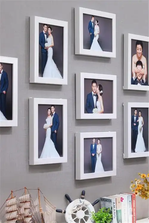 简约客厅照片墙宿舍装饰欧式相片框相框创意婚纱照卧室挂墙相框墙