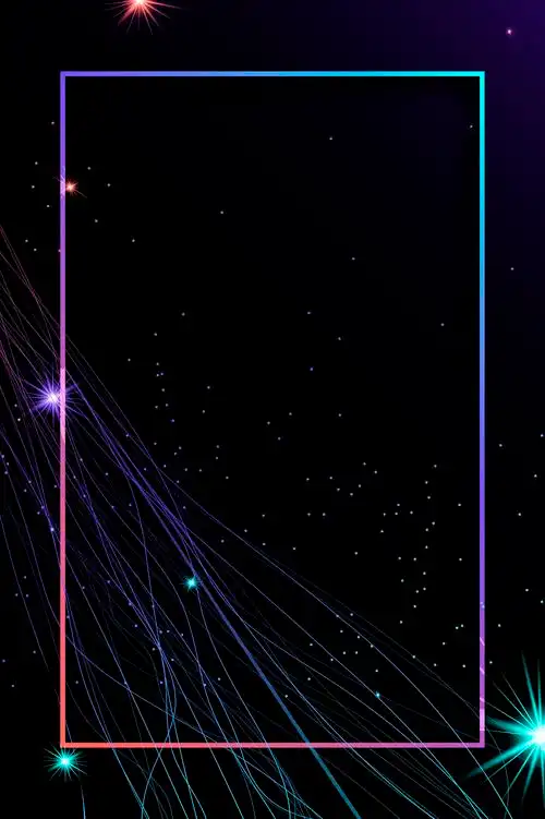 矢量霓虹发光的框架图片-创意矢量背光的边框设计素材-高清图片-摄影