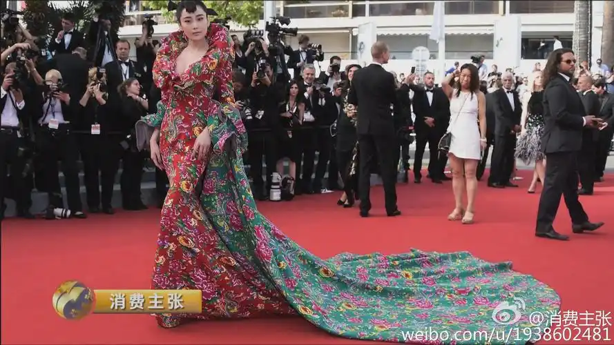 2015年5月,第58届戛纳电影节的红毯上,中国演员范冰冰和张馨予分别以