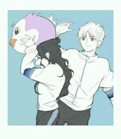 鹿晗迪丽热巴鹿迪陆地夫妇手绘