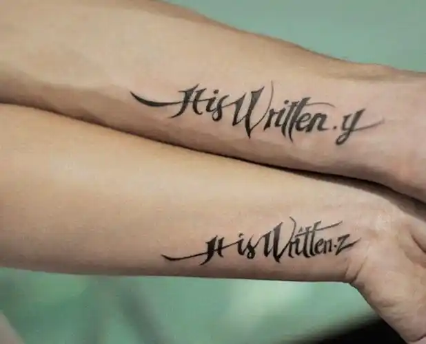 手腕情侣纹身图案