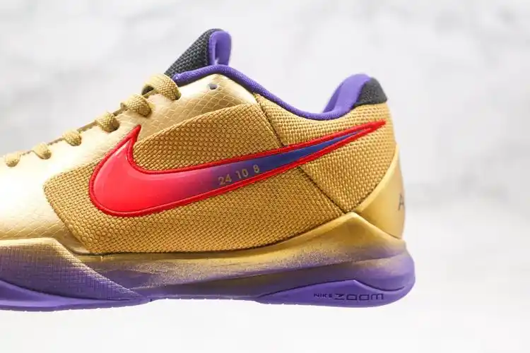 耐克nike zoom kobe v protro纯原版本科比5代金紫色篮球鞋内置碳板