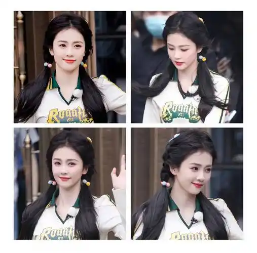 "女星双马尾"造型近日总是频繁上热搜,杨超越可爱,白鹿软萌,宋雨琦
