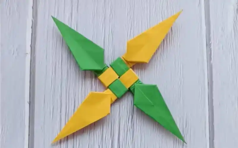 十字回旋镖的折法,手工折超帅的飞镖