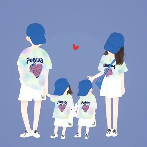 亲子头像一家四口 高清好看的一家四口微信头像图片_感情头像_头像屋