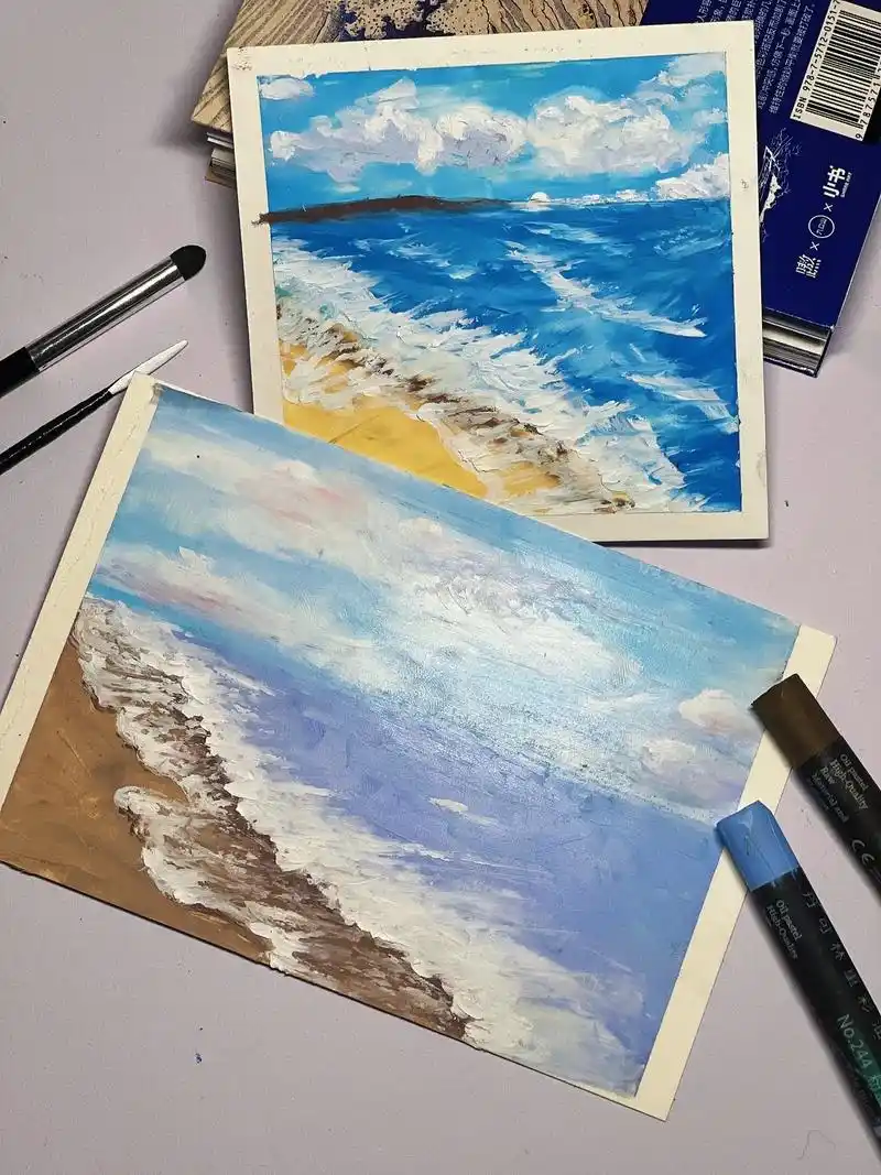 五分钟画海浪.#画画 #简笔画 #治愈系 #一学就会系列 # - 抖音