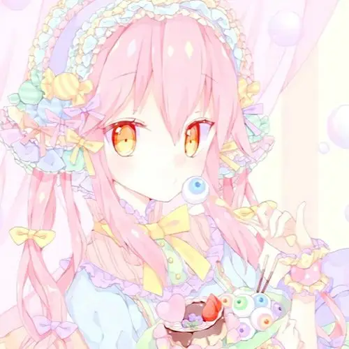 二次漫头 动漫 卡通 女头 自截 调色 禁二传 少女 粉红 洛丽塔 可爱