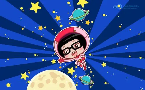 hello菜菜,可爱,呆萌,开心,少女,宇宙,星球hello菜菜壁纸图片