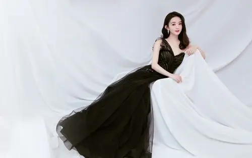 赵丽颖性感黑裙写真桌面壁纸