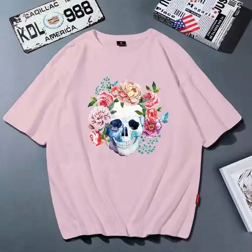 烫画批发骷髅头印花烫图 服装印花烫画烫印logo烫标热转印烫画贴