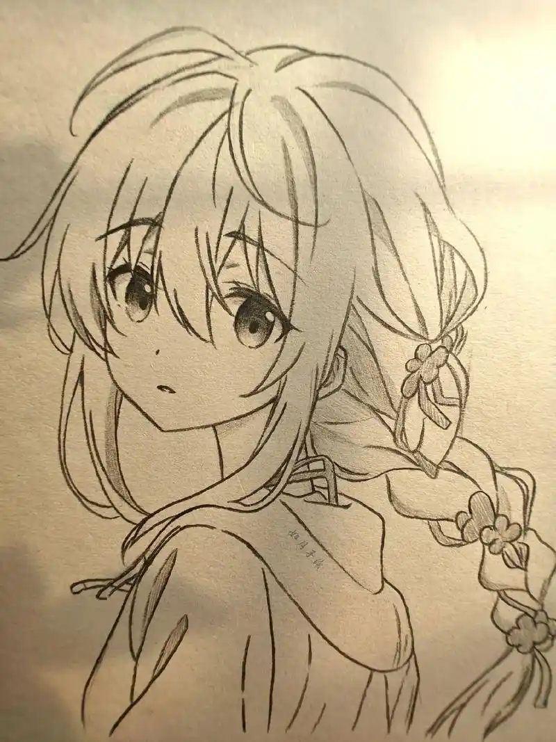 后来有人似你三分,我便慌了神.#动漫女生头像 #手绘过程 # - 抖音