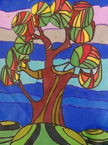 人民中学附属小学一至三年级绘画作品展示