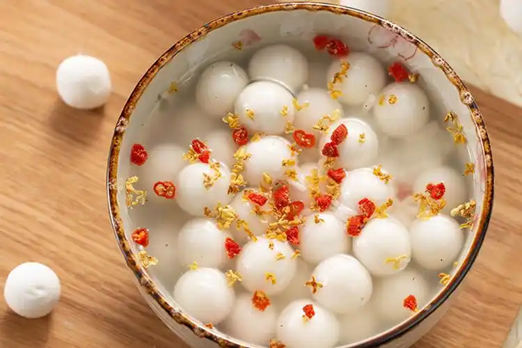 芝麻桂冠包馅小圆子250g汤圆元宵汤团馅料香糯汤圆