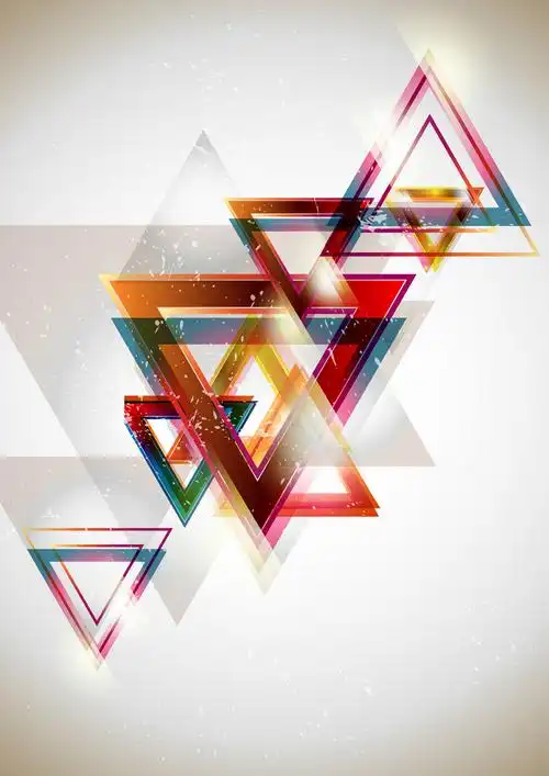 潮流三角背景矢量素材