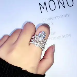 杨颖angelababy同款婚戒 baby同款戒指 为爱加冕 结婚戒指 皇冠戒