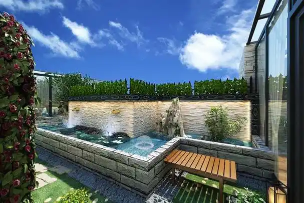 庭院设计经验:花园水景水池假山怎么做好看?看看这几十个案例