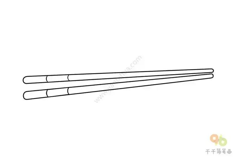 一双简单的筷子简笔画