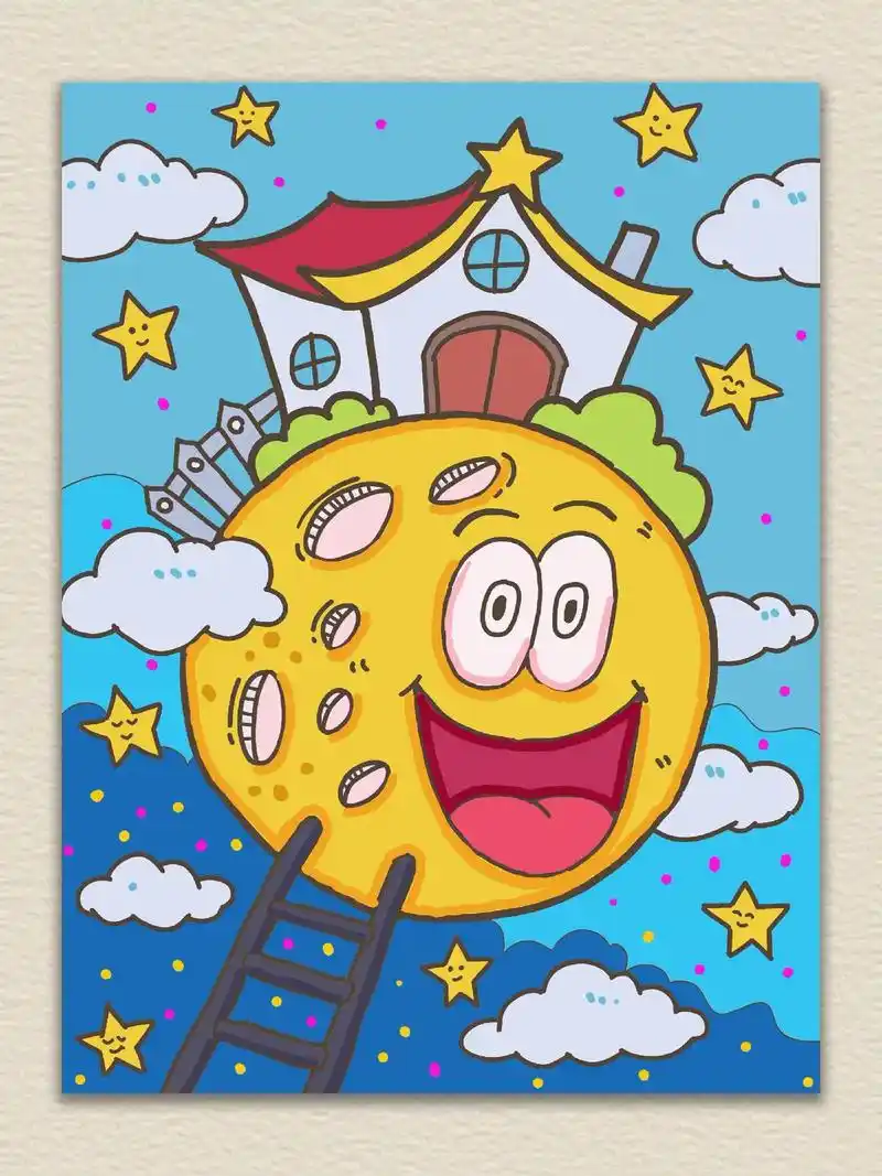 奇妙星球.94适合5-8岁宝贝. 95工具:铅笔,橡皮,马克 - 抖音