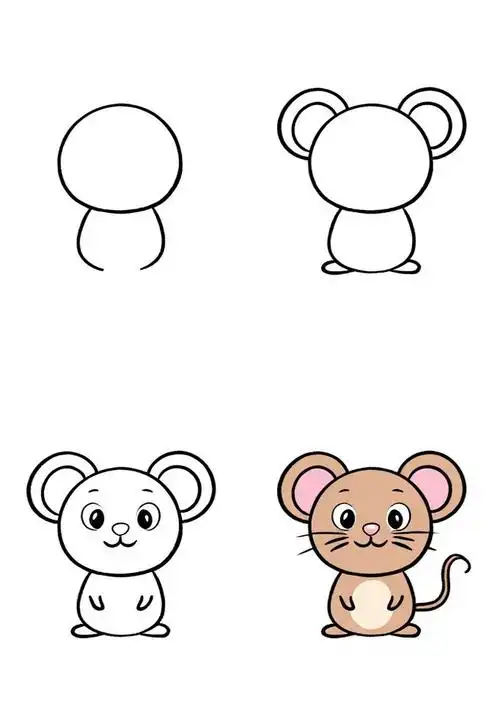 🐭可爱的老鼠简笔画🎨