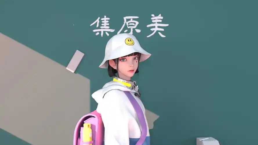 集原美主题书包,黑板背景壁纸,免费下载可爱动漫电脑壁纸